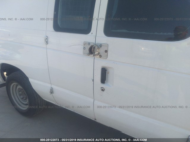 1FTNE14WX7DB07619 - 2007 FORD ECONOLINE E150 VAN WHITE photo 6