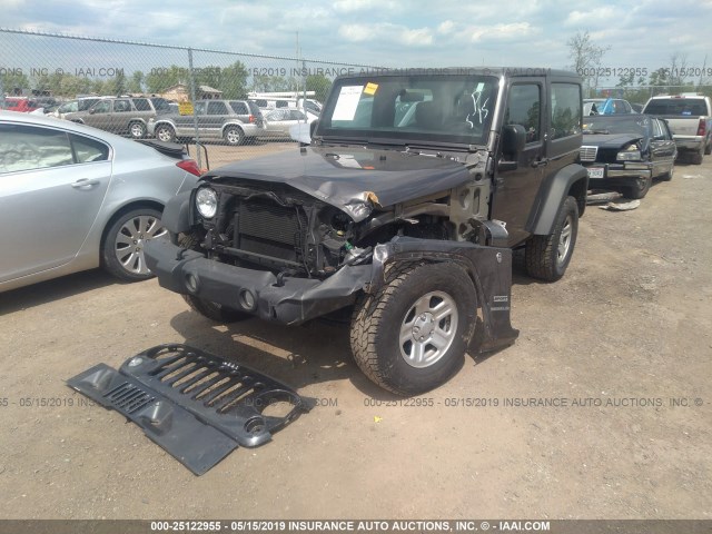 1C4AJWAG4HL590648 - 2017 JEEP WRANGLER SPORT GRAY photo 2