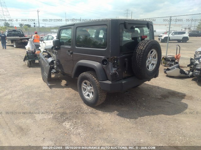 1C4AJWAG4HL590648 - 2017 JEEP WRANGLER SPORT GRAY photo 3