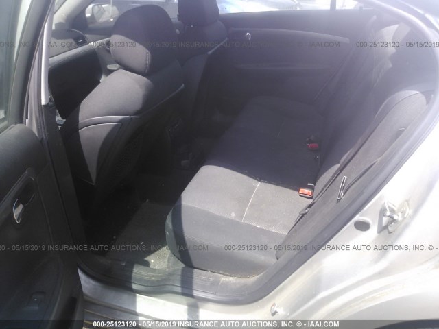 1G8ZV57718F206701 - 2008 SATURN AURA XR GRAY photo 8