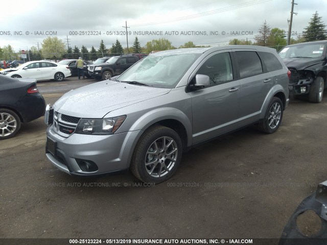 3C4PDDEG0KT681542 - 2019 DODGE JOURNEY GT SILVER photo 2