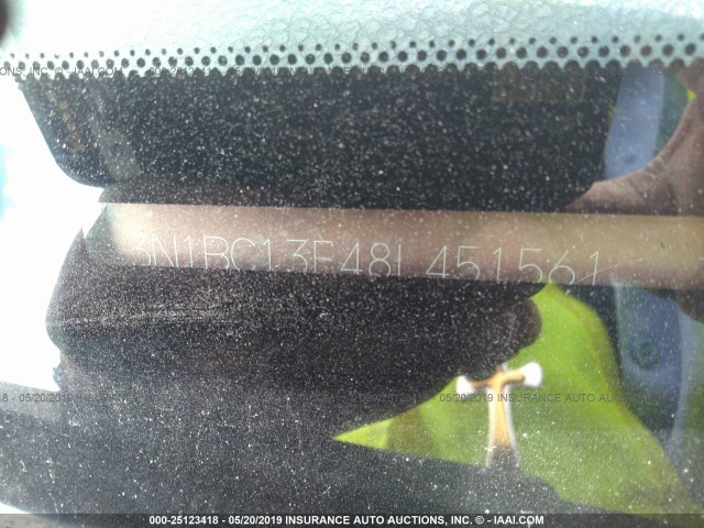 3N1BC13E48L451561 - 2008 NISSAN VERSA S/SL 黑色 照片 9