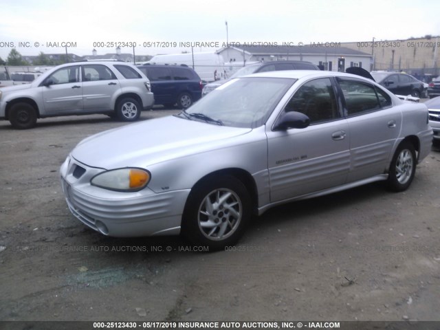 1G2NF52E52M604606 - 2002 PONTIAC GRAND AM SILVER photo 2