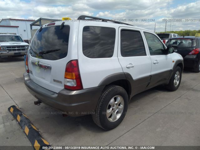 4F2CU08171KM61636 - 2001 MAZDA TRIBUTE LX/ES WHITE photo 4