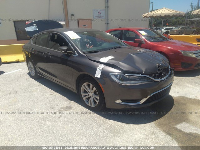 1C3CCCAB2FN598291 - 2015 CHRYSLER 200 GRAY photo 1