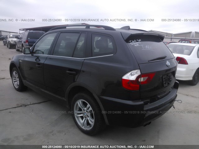 WBXPA93406WG78063 - 2006 BMW X3 3.0I BLACK photo 3