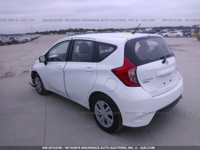 3N1CE2CP0KL363796 - 2019 NISSAN VERSA NOTE WHITE photo 3