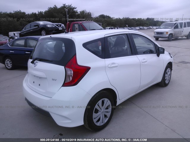 3N1CE2CP0KL363796 - 2019 NISSAN VERSA NOTE WHITE photo 4