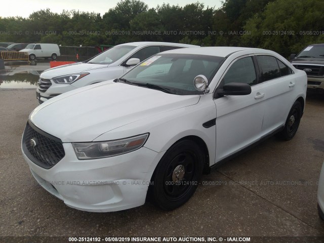 1FAHP2L83EG145453 - 2014 FORD TAURUS POLICE INTERCEPTOR WHITE photo 2