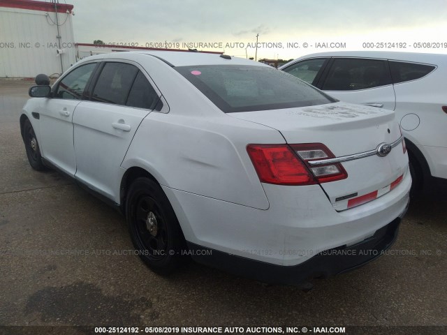 1FAHP2L83EG145453 - 2014 FORD TAURUS POLICE INTERCEPTOR WHITE photo 3