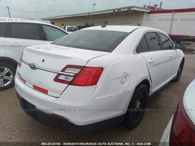 1FAHP2L83EG145453 - 2014 FORD TAURUS POLICE INTERCEPTOR WHITE photo 4