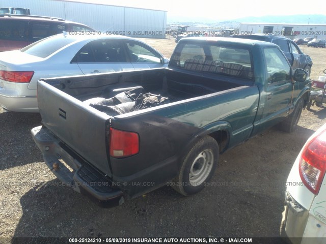 1GCCS1448T8109497 - 1996 CHEVROLET S TRUCK S10 GREEN photo 4