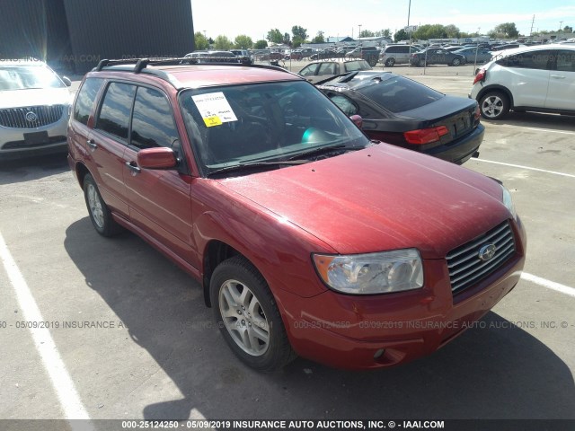 JF1SG63636H741542 - 2006 SUBARU FORESTER RED photo 1