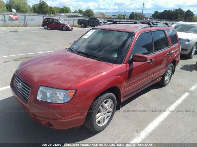 JF1SG63636H741542 - 2006 SUBARU FORESTER RED photo 2