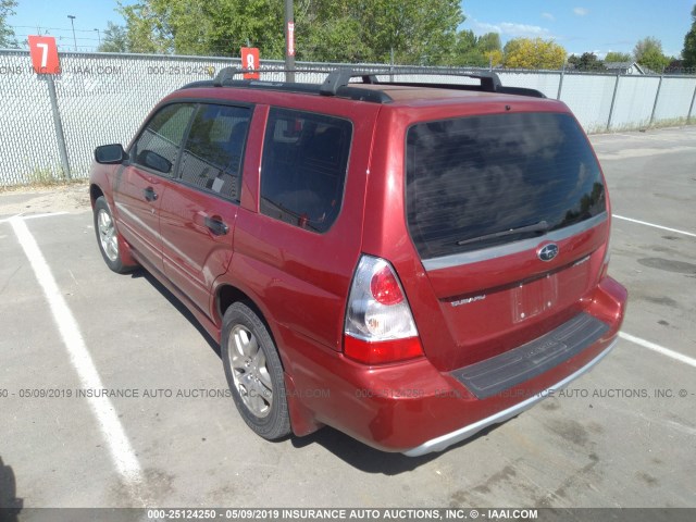 JF1SG63636H741542 - 2006 SUBARU FORESTER RED photo 3