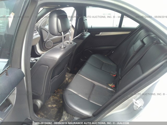 WDDGF4HB2CR225925 - 2012 MERCEDES-BENZ C GRAY photo 8