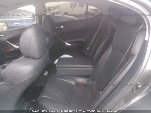 JTHBK262162014640 - 2006 LEXUS IS 250 GRAY photo 8