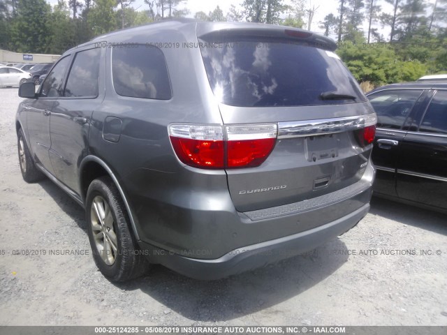 1D4RD4GG3BC634042 - 2011 DODGE DURANGO CREW GRAY photo 3