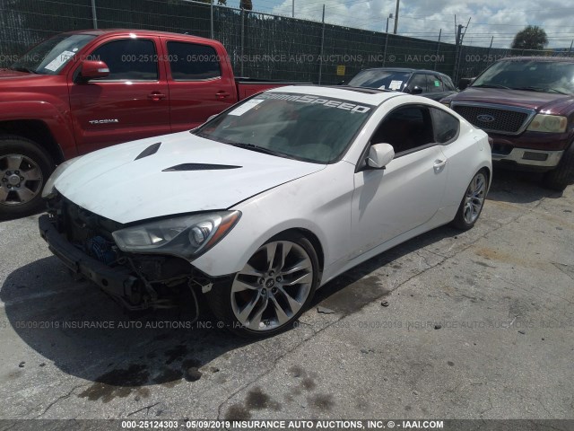 KMHHU6KJ9DU080571 - 2013 HYUNDAI GENESIS COUPE  WHITE photo 2