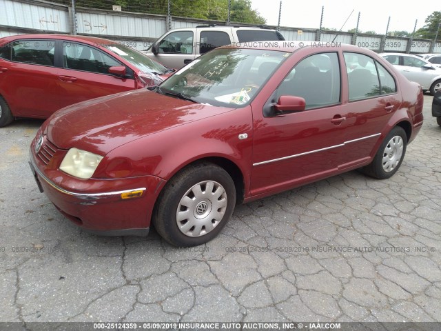 3VWRA69MX5M024482 - 2005 VOLKSWAGEN JETTA GL RED photo 2