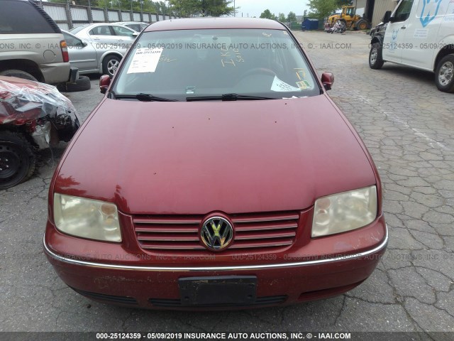 3VWRA69MX5M024482 - 2005 VOLKSWAGEN JETTA GL RED photo 6