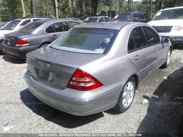 WDBRF81J14F468476 - 2004 MERCEDES-BENZ C 240 4MATIC TAN photo 4