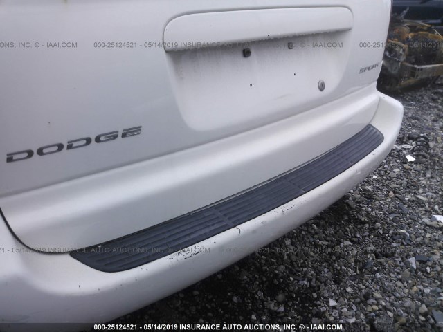 2D4GP44L73R274542 - 2003 DODGE GRAND CARAVAN SPORT WHITE photo 6