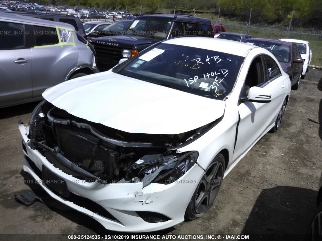 WDDSJ4GB7EN074777 - 2014 MERCEDES-BENZ CLA 250 4MATIC WHITE photo 2