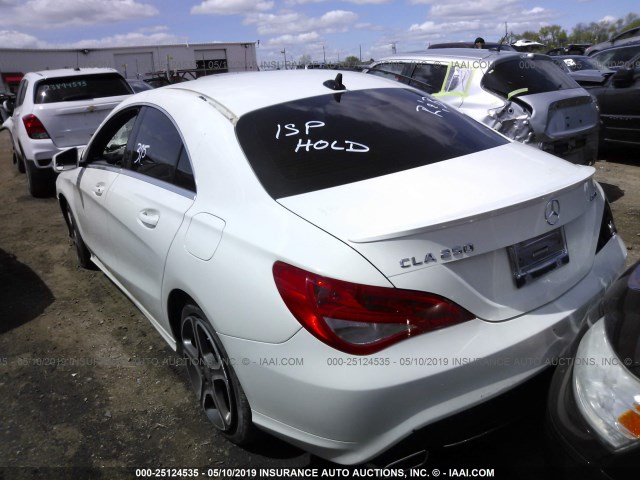 WDDSJ4GB7EN074777 - 2014 MERCEDES-BENZ CLA 250 4MATIC WHITE photo 3