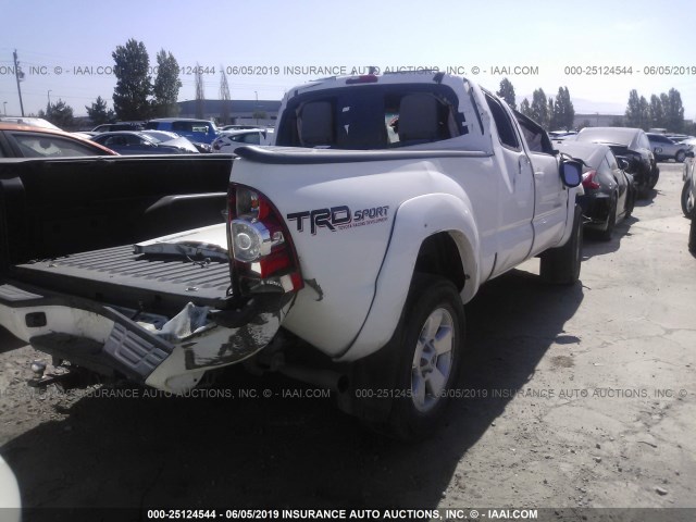 5TFTU4GN1FX070259 - 2015 TOYOTA TACOMA PRERUNNER ACCESS CAB WHITE photo 4