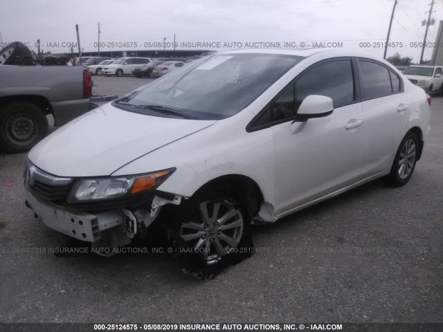 2HGFB2F9XCH532265 - 2012 HONDA CIVIC EXL WHITE photo 2