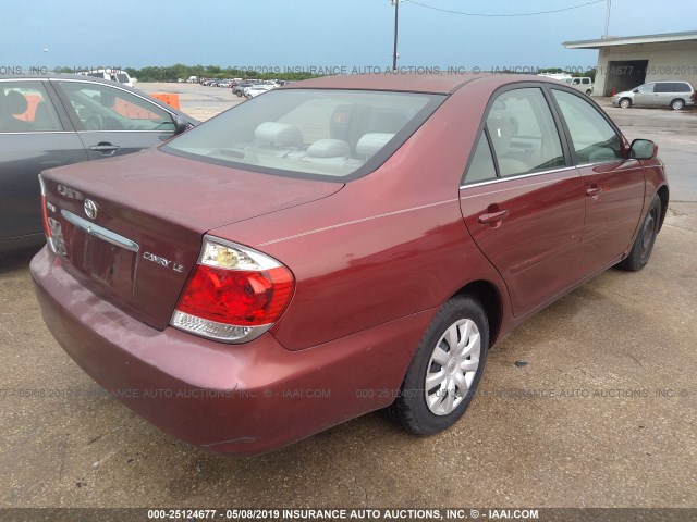 4T1BE32K86U108468 - 2006 TOYOTA CAMRY LE/XLE/SE MAROON photo 4