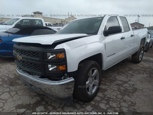 1GCRCPEH6EZ370183 - 2014 CHEVROLET SILVERADO C1500 WHITE photo 2