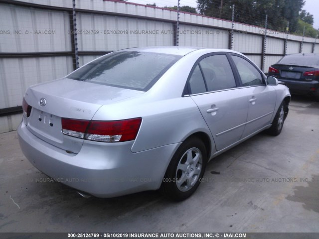 5NPEU46F37H188894 - 2007 HYUNDAI SONATA SE/LIMITED SILVER photo 4