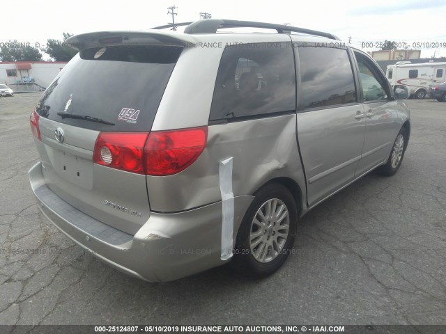 5TDZK22C38S200710 - 2008 TOYOTA SIENNA XLE/XLE LIMITED GRAY photo 4