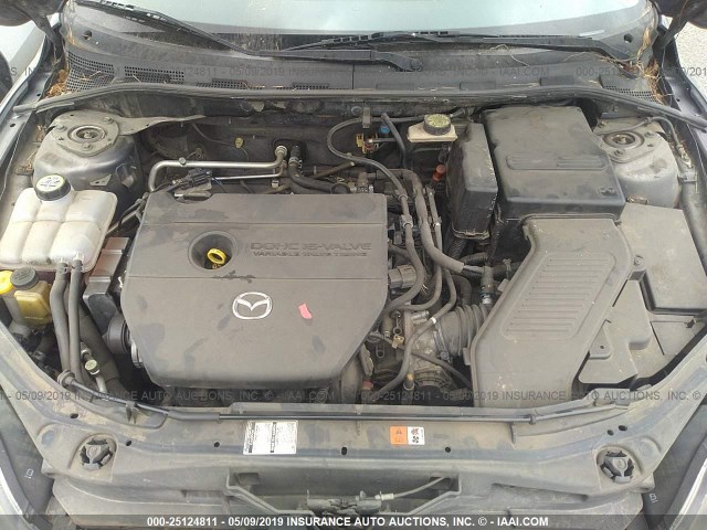 JM1BK344771665872 - 2007 MAZDA 3 HATCHBACK GRAY photo 10