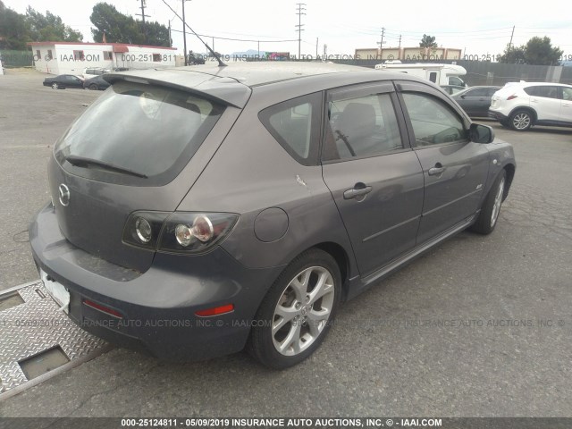 JM1BK344771665872 - 2007 MAZDA 3 HATCHBACK GRAY photo 4