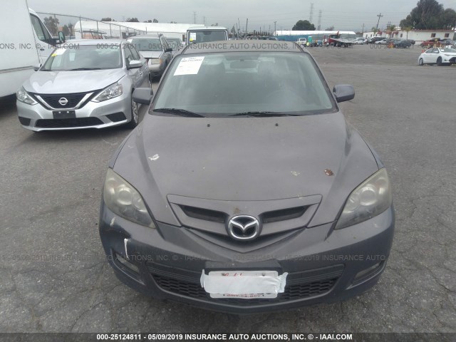 JM1BK344771665872 - 2007 MAZDA 3 HATCHBACK GRAY photo 6