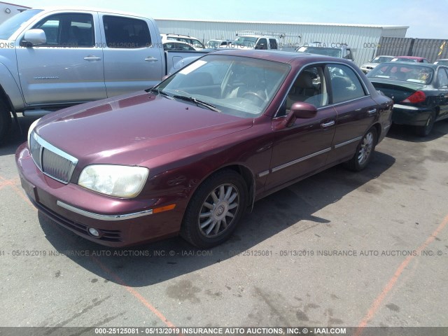 KMHFU45EX5A391357 - 2005 HYUNDAI XG 350 MAROON photo 2