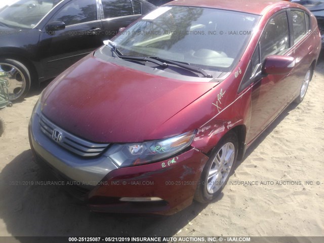 JHMZE2H71AS034586 - 2010 HONDA INSIGHT EX RED photo 2