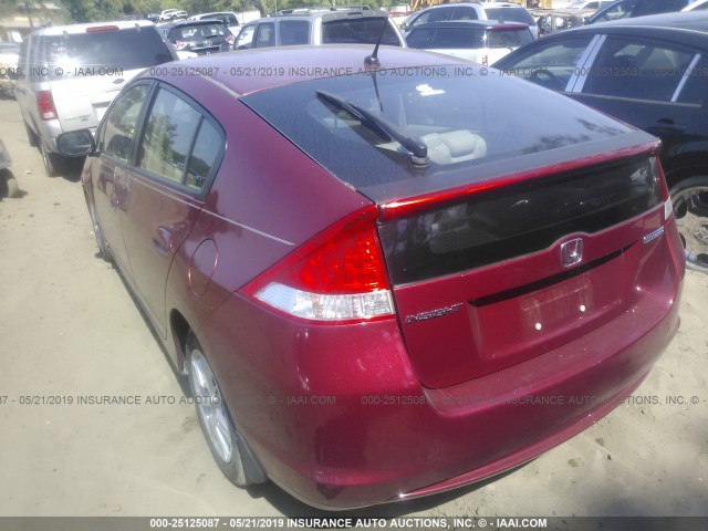 JHMZE2H71AS034586 - 2010 HONDA INSIGHT EX RED photo 3