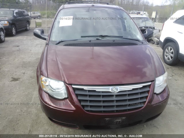 2A4GP54L87R103351 - 2007 CHRYSLER TOWN & COUNTRY TOURING MAROON photo 6