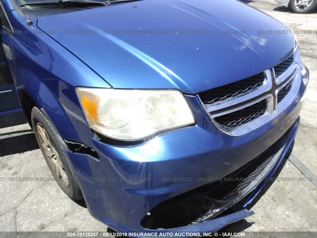 2D4RN4DG2BR720645 - 2011 DODGE GRAND CARAVAN EXPRESS BLUE photo 6