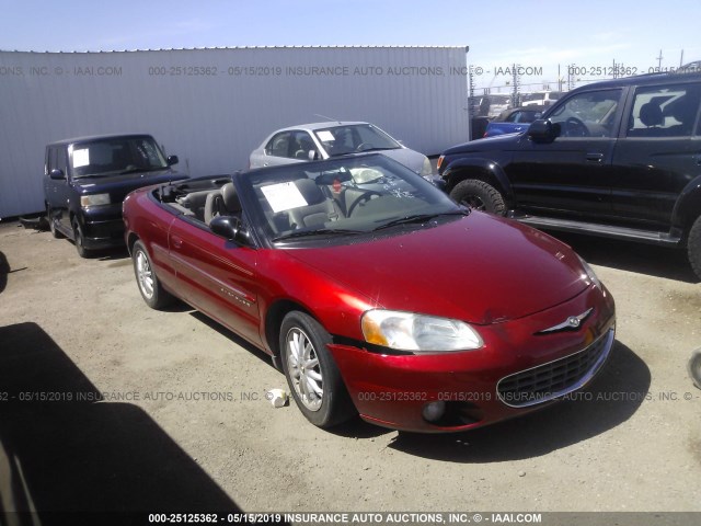 1C3EL55U11N562696 - 2001 CHRYSLER SEBRING LXI RED photo 1