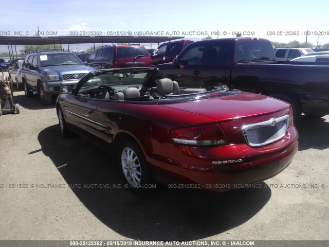 1C3EL55U11N562696 - 2001 CHRYSLER SEBRING LXI RED photo 3