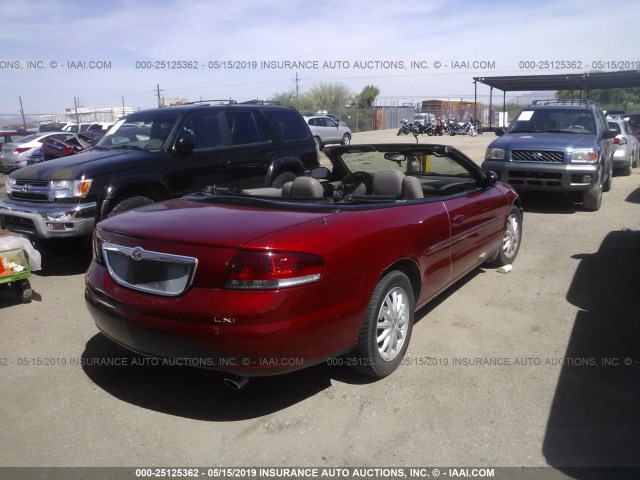 1C3EL55U11N562696 - 2001 CHRYSLER SEBRING LXI RED photo 4