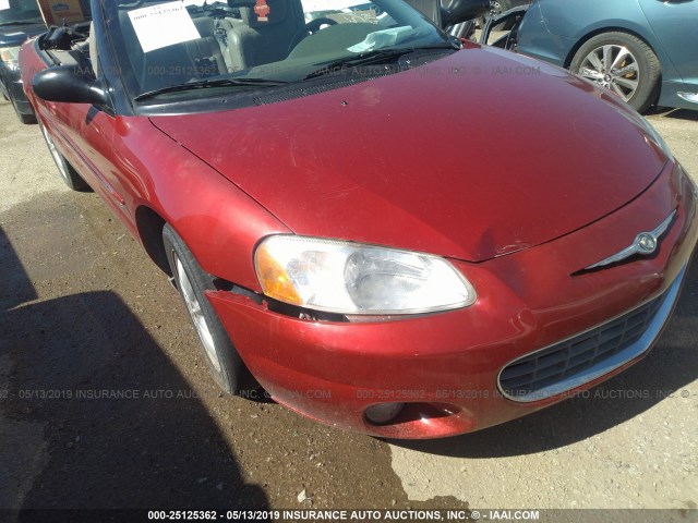 1C3EL55U11N562696 - 2001 CHRYSLER SEBRING LXI RED photo 6