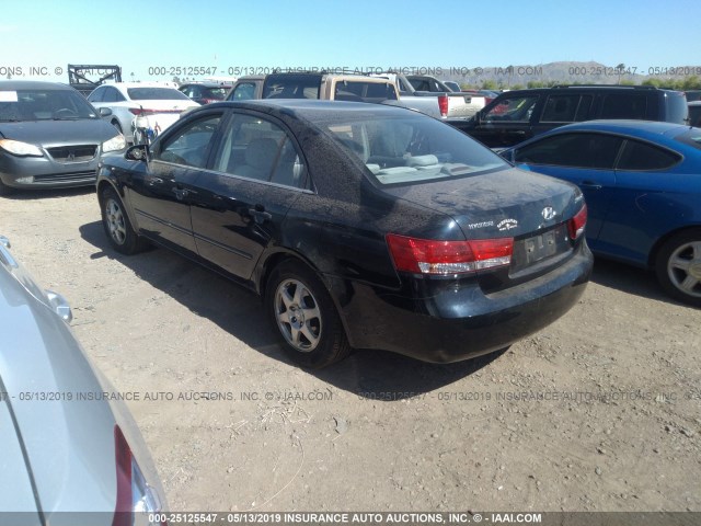 KMHEU46C06A085486 - 2006 HYUNDAI SONATA GLS/LX BLUE photo 3