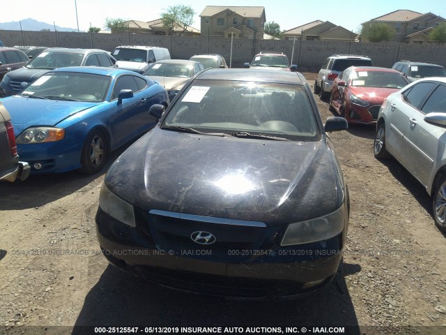 KMHEU46C06A085486 - 2006 HYUNDAI SONATA GLS/LX BLUE photo 6