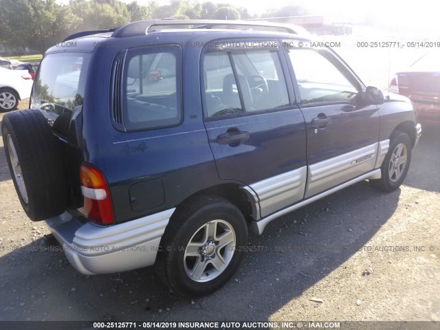 2CNBJ634426931971 - 2002 CHEVROLET TRACKER LT BLUE photo 4